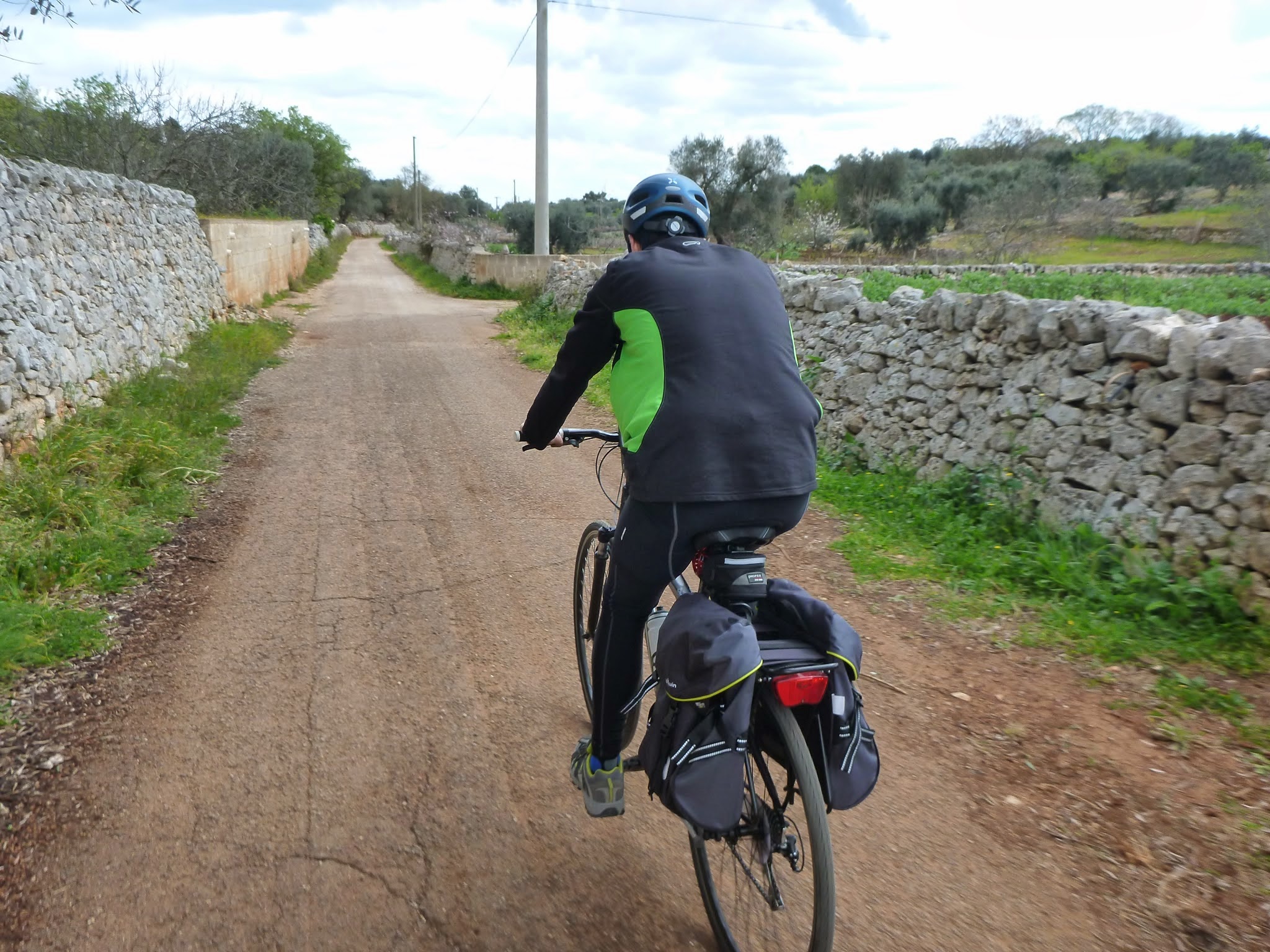 Cycling on a quiet road in Apulia