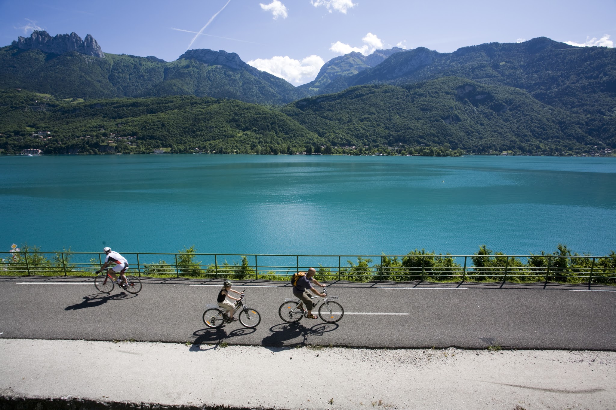Bikepath along Lake Annecy