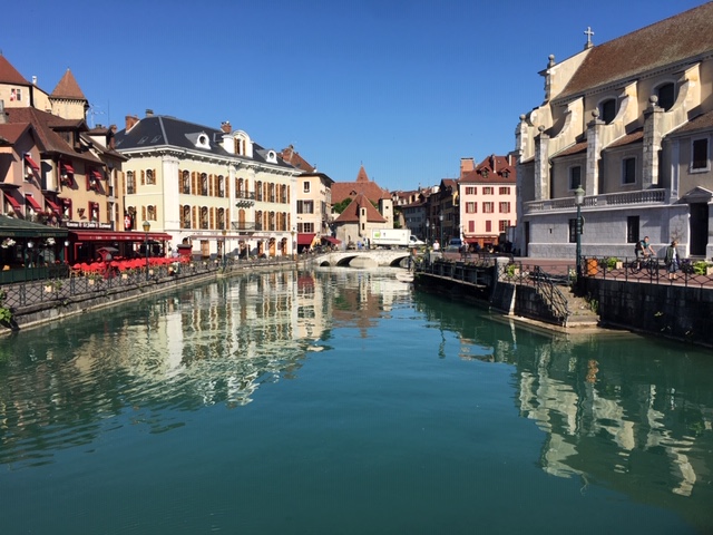 A romantic canal in Annecy, France