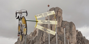 You will climb the passo giau and see this exposition at the top