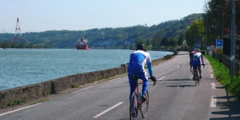 Biking along the Normandy coast on quiet roads