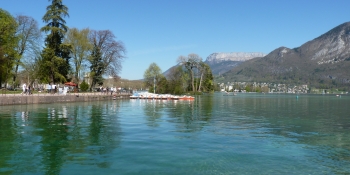 On this cycling tour, your accommodations in Annecy are located within a short walk from the lake. 