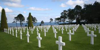 The amercian cemetery in normandy and the memorial in Colleville sur Mer
